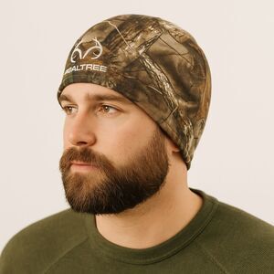 Realtree Xtra Reversible Skull Cap Camo Blaze Orange Fleece Hunting OS